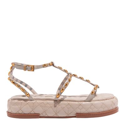 Sandália Papete Couro Confort Off White