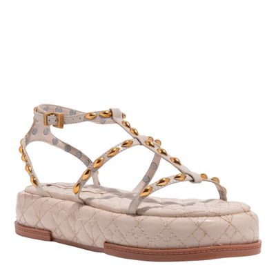Sandália Papete Couro Confort Off White