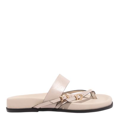 Papete Couro Confort Off White