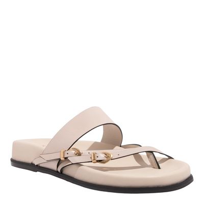Papete Couro Confort Off White