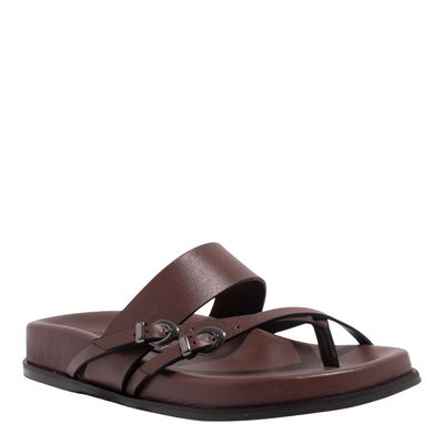 Papete Couro Confort Marrom Dark Cocoa