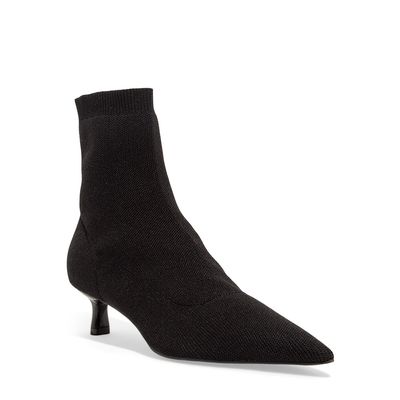 Bota Knit Preto Bico Fino