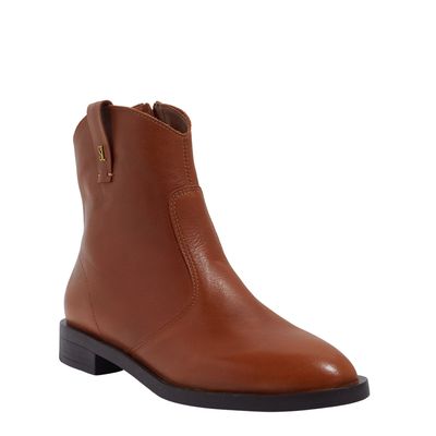 Bota Couro Nobre Soft  Cano Curto Caramelo