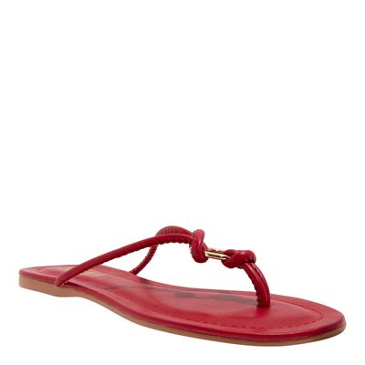 Rasteira Napa Soft Vermelho Malbec