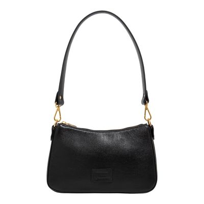 Bolsa Baguete Média Couro Floater Preto