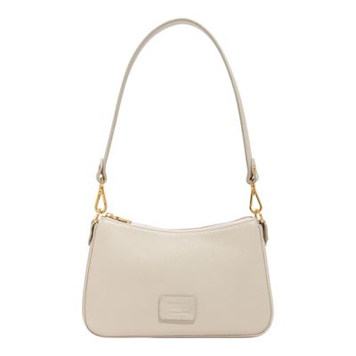 Bolsa Baguete Média Couro Floater Off White
