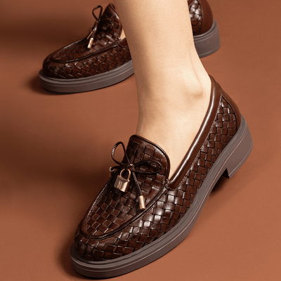 Mocassim Tramado Marrom Dark Cocoa Cadeado