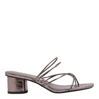 Mule Crinkle Galaxy Cinza Grafite Salto Grosso