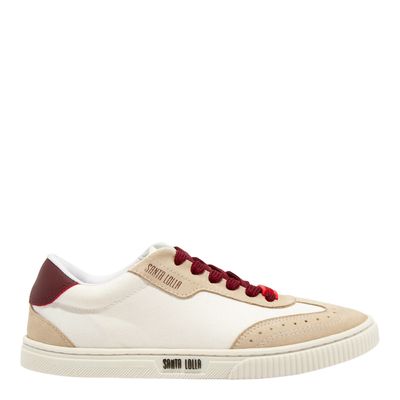 Tênis Sanzio Bege E Vermelho