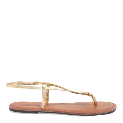 Rasteira Metalizada Soft Dourada
