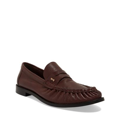 Mocassim Couro Confort Vermelho Merlot