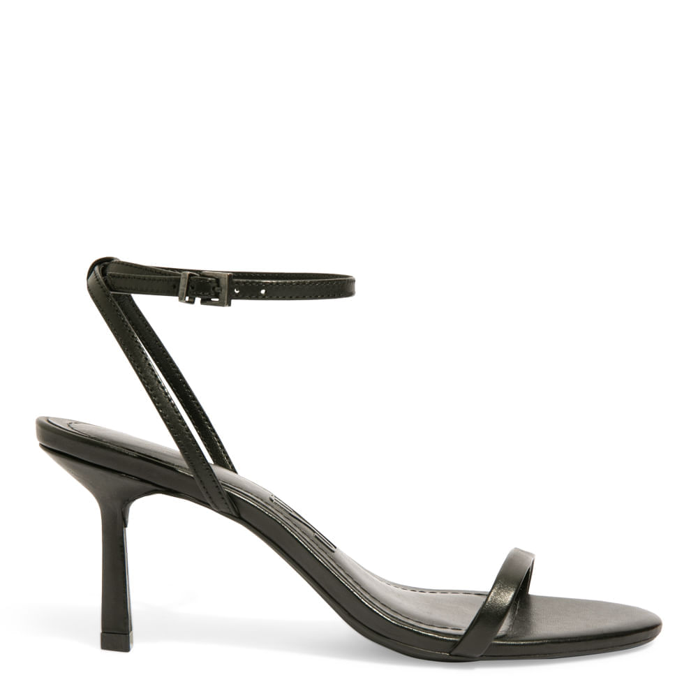 Fino Couro 35 Preto Sapatos Femininos: Botas, Sandálias