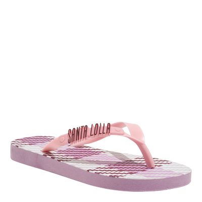 Chinelo Flip Flop Infantil Lilás Tira Rosa