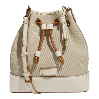 Bolsa Bucket Transversal Canvas Marfim