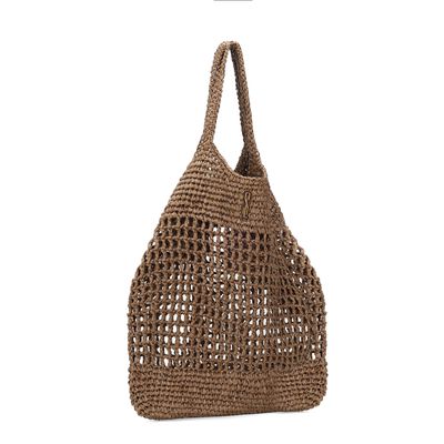 Bolsa De Praia Tramado Marrom