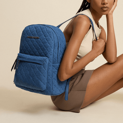 Mochila Grande Jeans Azul