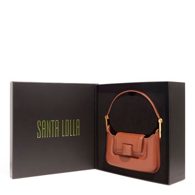 Bolsa Com Caixa Material Soft Marrom Nuts Duas Alças