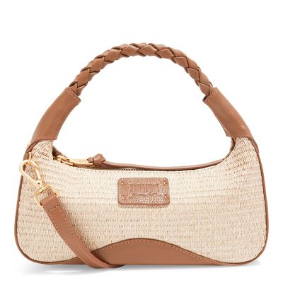 Bolsa Tramado Marrom Safari Duas Alças