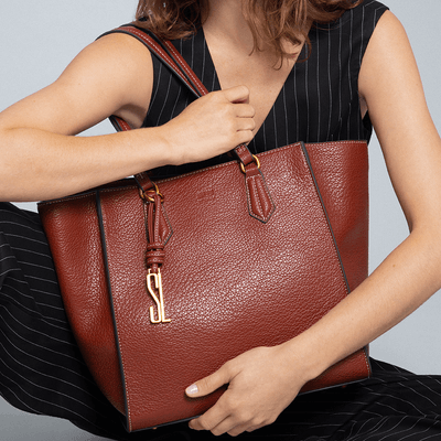 Bolsa Shopper Marrom Floater Estruturada Alça De Ombro