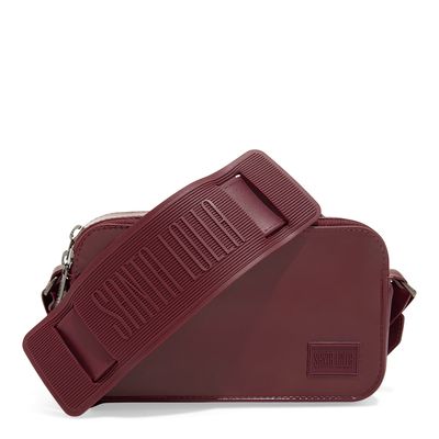 Bolsa Bag Borracha Bordô Transversal
