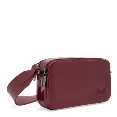Bolsa Bag Borracha Bordô Transversal