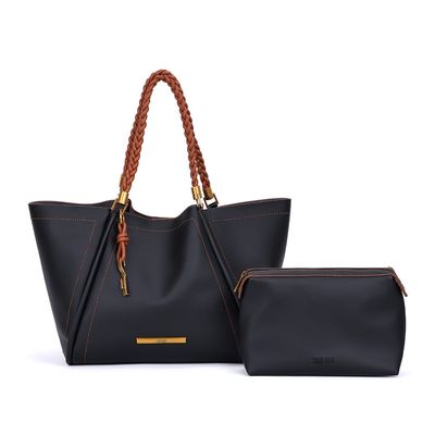 Kit Bolsa shopper e necessaire soft preto