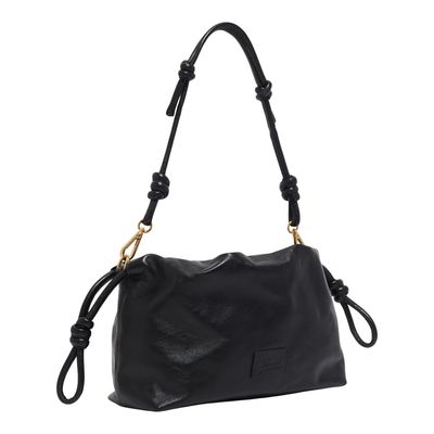 Bolsa Couro Soft Preta Alça De Ombro