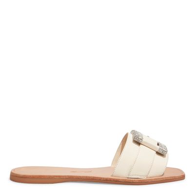 Rasteira couro confort vanilla