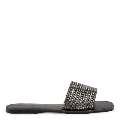 Rasteira termocolante strass jet hematit