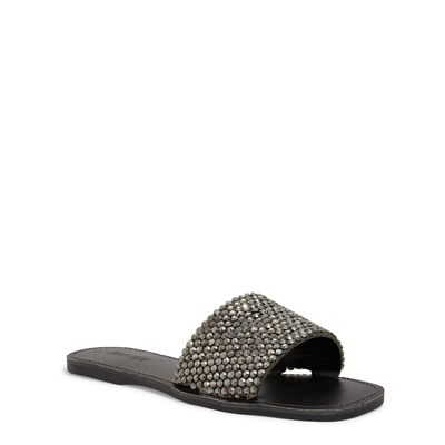 Rasteira termocolante strass jet hematit