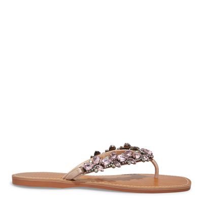 Rasteira napa soft rose