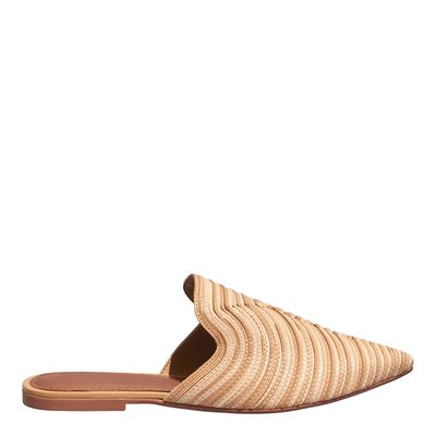 Mule Napa Soft Bege Bico Fino