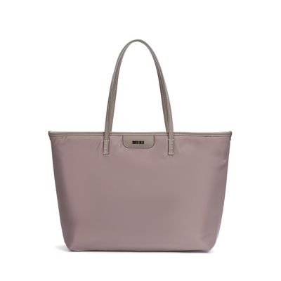 Bolsa Shopper Nylon Cinza Alça De Ombro