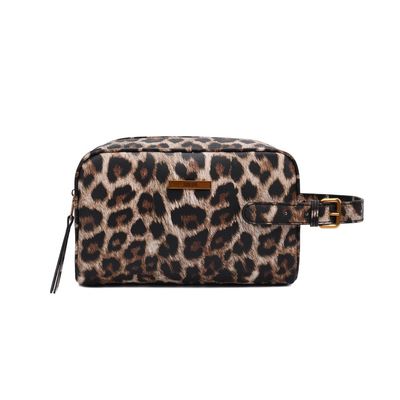 Necessaire Animal Print Onça Alça De Mão