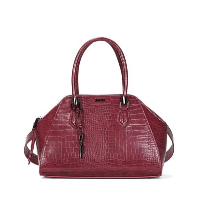 Bolsa Croco Vermelho Ruby Alça Dupla