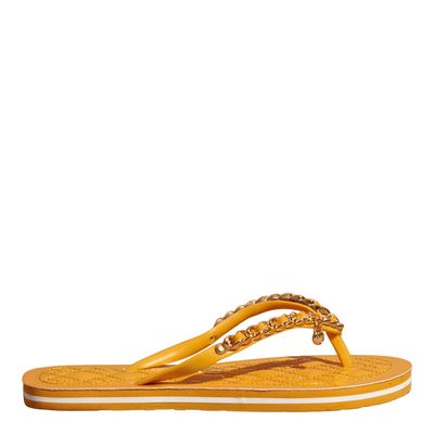 Chinelo Flip Flop Verniz Amarelo