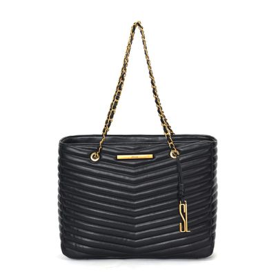 Bolsa Shopper Preta Matelassê Alça De Ombro