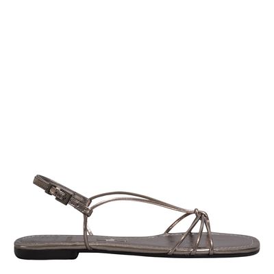 Rasteira Metalizada Cinza Pewter