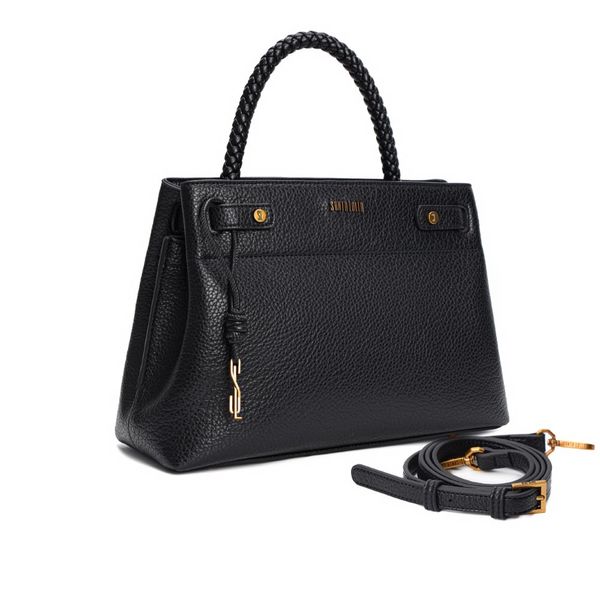 Bolsa Tote Floater Preta Alça Dupla