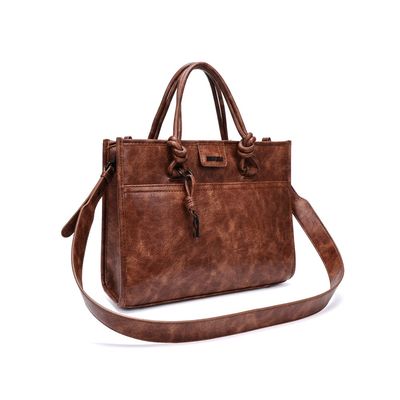 Bolsa Rústica Marrom Alça Dupla