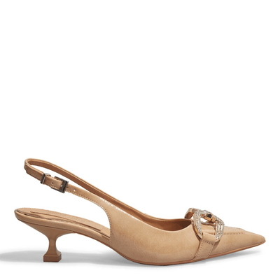 Scarpin verniz glossy light tan