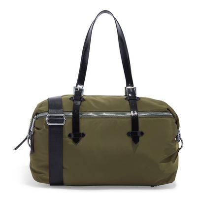 Bolsa Nylon Grande Verde Savana Alça Tiracolo Removível