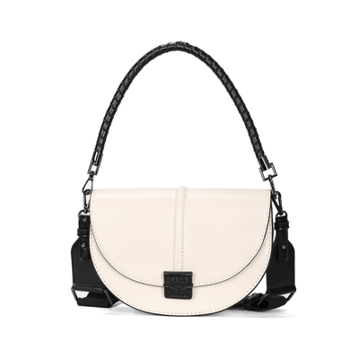 Bolsa Pequena Soft Preto E Branco Alça Dupla