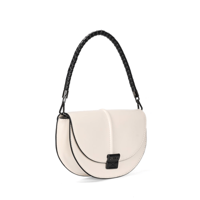 Bolsa Pequena Soft Preto E Branco Alça Dupla