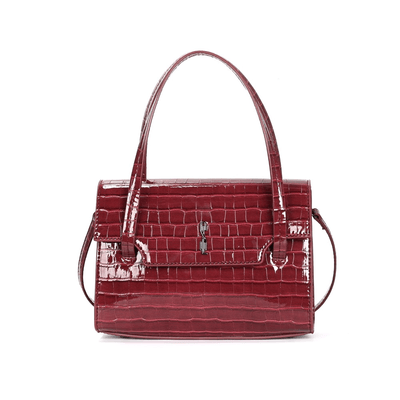 Bolsa Croco Vermelho Alça Dupla