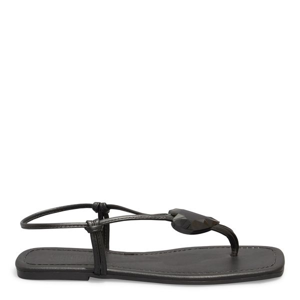 Rasteira Napa Soft Preto Bico Quadrado