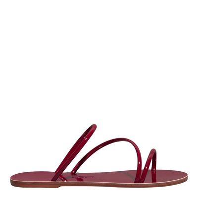 Rasteira Verniz Anzeli Vermelho Malbec