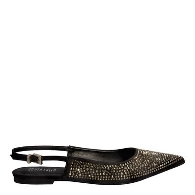 Sapatilha Slingback Cetim Rainha Preta