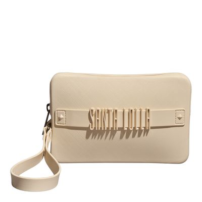 Clutch Borracha Off White Alça De Mão