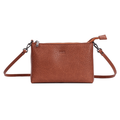 Bolsa Clutch Pequena Floater Marrom Alça Transversal